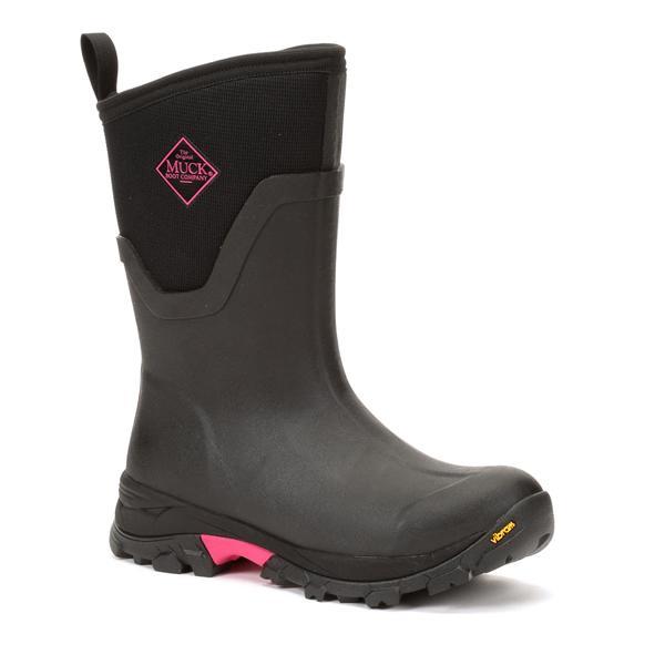 Women's Muck Arctic Ice AG Mid - Black/Hot Pink