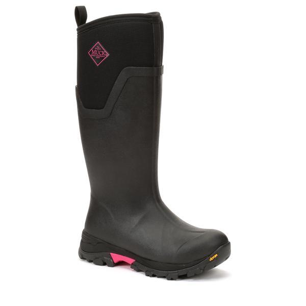 Women's Muck Arctic Ice AG Tall - Black/ Hot Pink