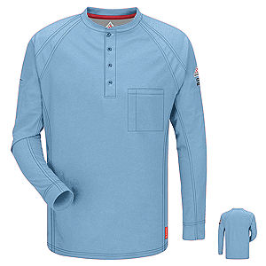 Bulwark FR iQ Series Raglan Sleeve Henley Pocket L/S Shirt