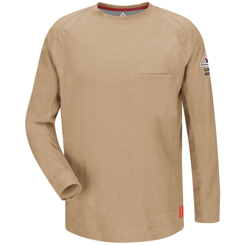 Bulwark FR iQ Series Comfort Knit Crewneck Pocket L/S Shirt