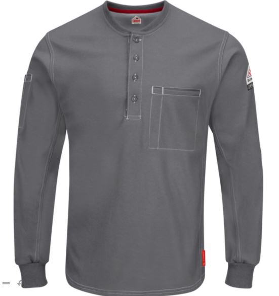 Bulwark FR iQ Series Comfort Knit Henley Pocket L/S Shirt