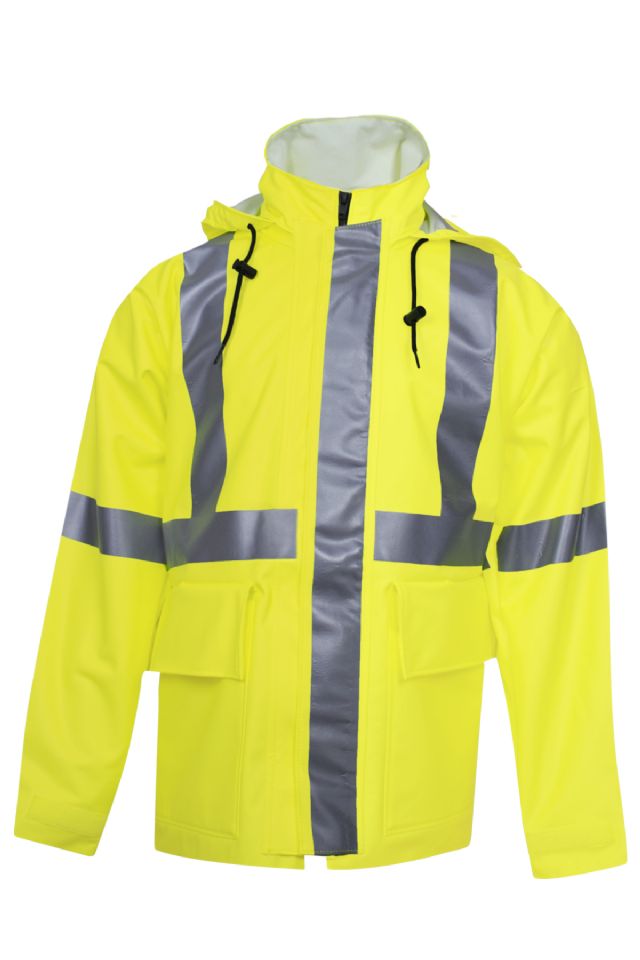 NSA DRIFIREÂ® FR HI-VIS Waterproof Arc H2O Class 3 Rain Coat