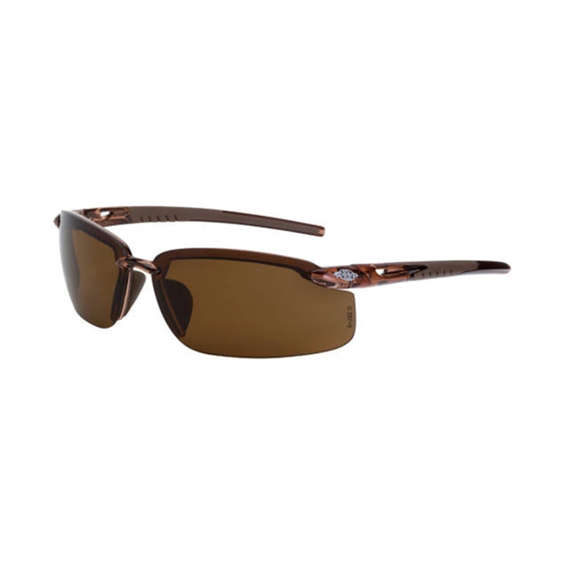 Radians Crossfire ES5 Premium Safety Glasses - Brown POL Lens