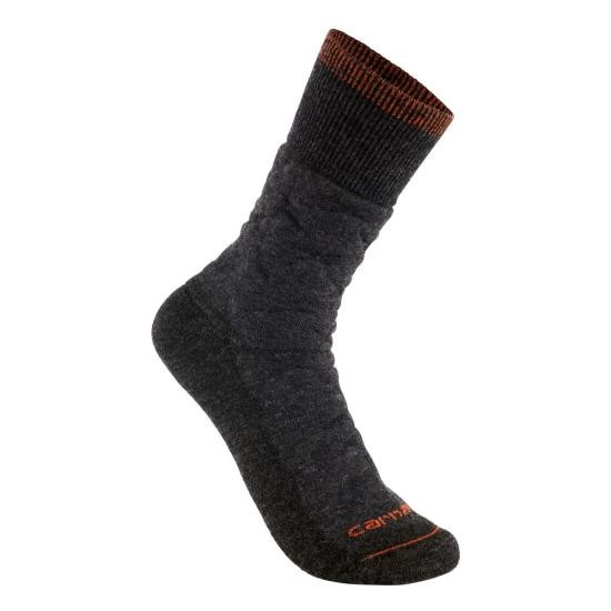 Carhartt Twin Knit Heavyweight Diamond Plate Merino Wool Blend Crew Sock