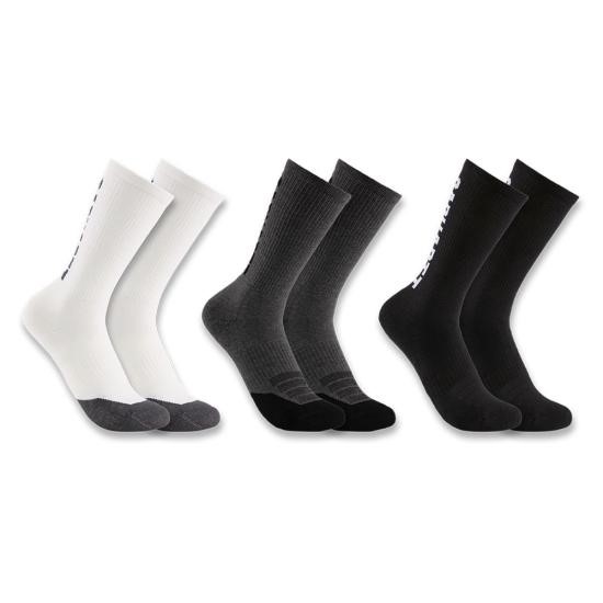 Carhartt Midweight Cotton-Tencel™ Vertical Logo Crew Sock - 3 Pack