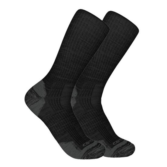 Carhartt Midweight Synthetic-Merino Wool Blend Crew Socks - 2 Pack