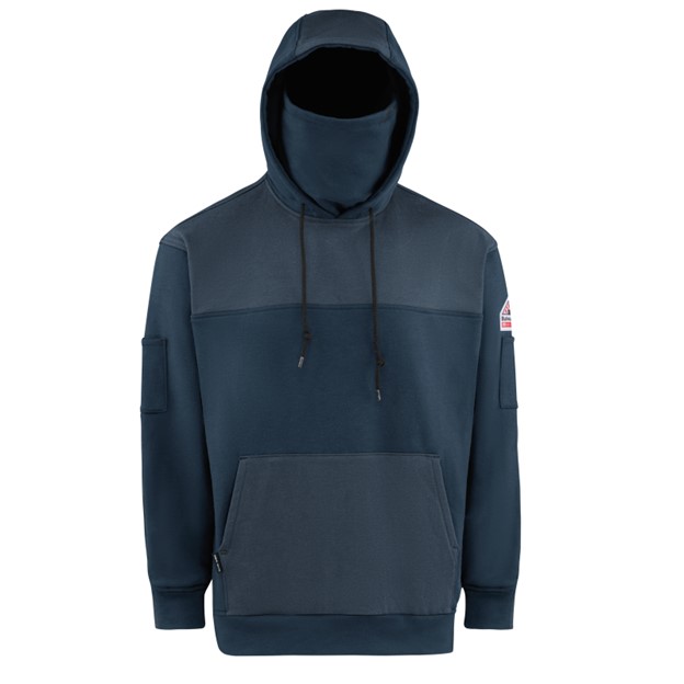 Bulwark FR Fleece Hooded Sweatshirt - Navy