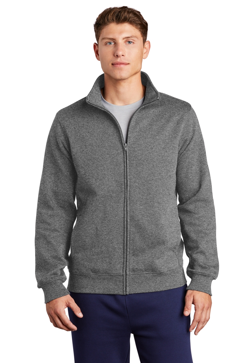 Sport Tek Zip-Front Mockneck Sweatshirt