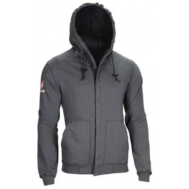 NSA FR TECGEN Heavyweight Zip-Front Hooded Sweatshirt - Charcoal Gray