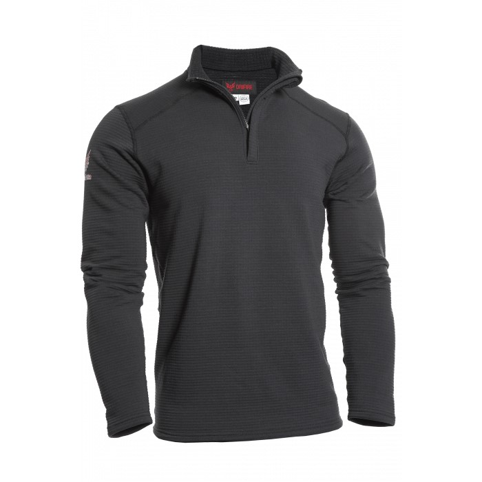 NSA DRIFIREÂ® FR Power Grid Quarter-Zip - Black
