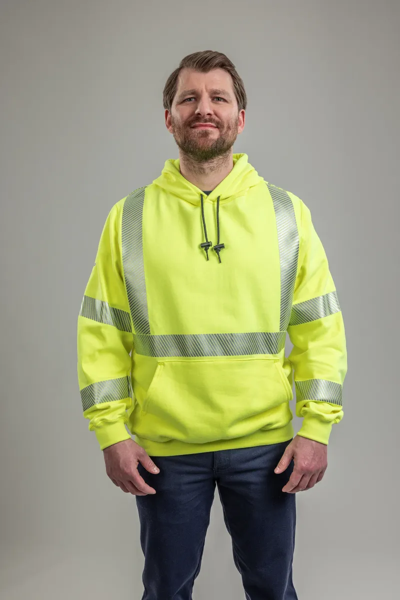 NSA DRIFIRE® FR HI-VIS Class 3 DRIFIRE Midweight Hooded Pullover Sweatshirt - Hi-Vis Yellow