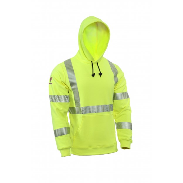 NSA DriFire FR HI-VIS Class 3 DRIFIRE Midweight Pullover Hooded Sweatshirt - Hi-Vis Yellow