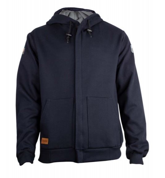 NSA FR Thermal Lined Heavyweight Hooded Zip-Front Sweatshirt - Navy