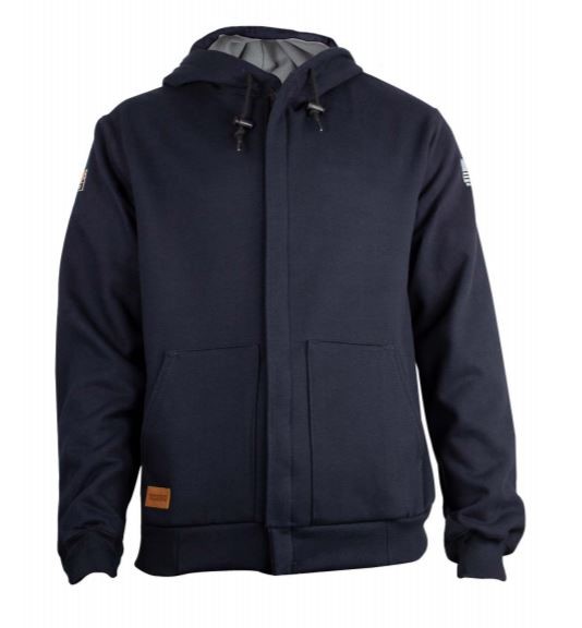 NSA DRIFIREÂ® FR Thermal Lined Heavyweight Hooded Zip-Front Sweatshirt - Navy