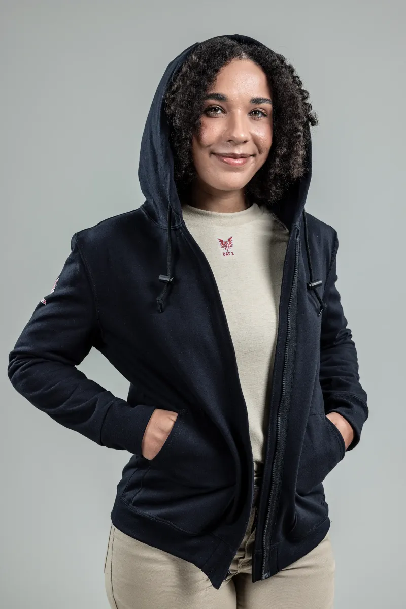 NSA DRIFIRE® Women's FR Heavyweight Hooded Zip-Front Sweatshirt - Navy