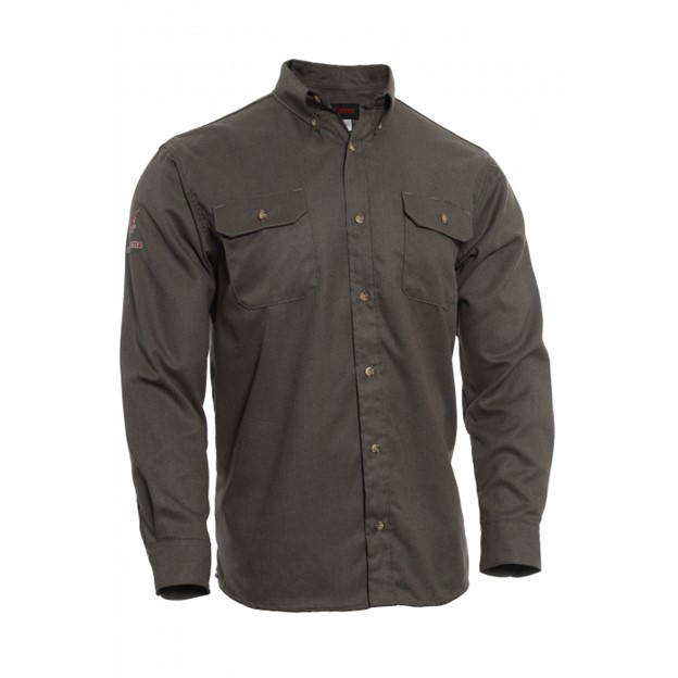 NSA DRIFIREÂ® FR TECGENÂ® Button Front Select Work Shirt - Grey